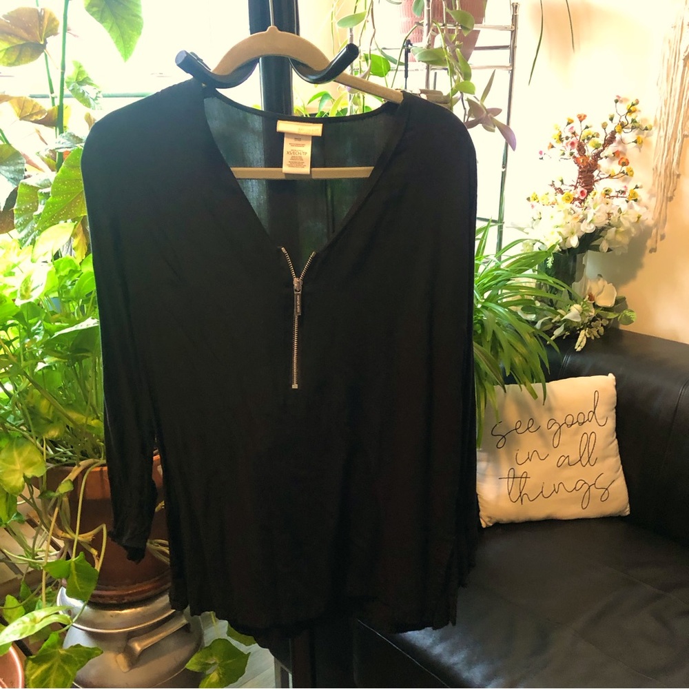 Michael Kors Black 3/4 length black top